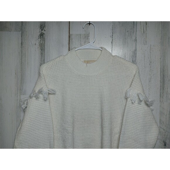 Michael Kors Women's Long Sleeve Waffle Knit Pullover Sweater Size M - Picture 3 of 7